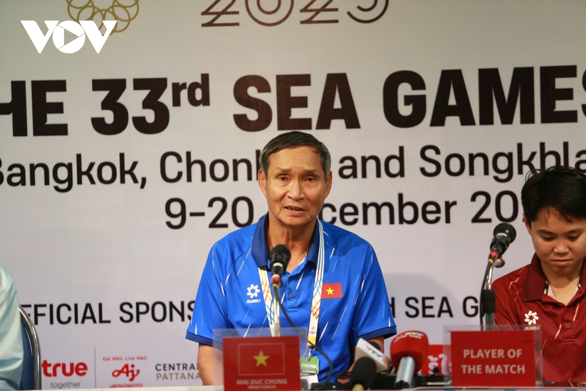 ĐT nữ Việt Nam vào bán kết SEA Games, HLV Mai Đức Chung khen ngợi Trần Thị Duyên